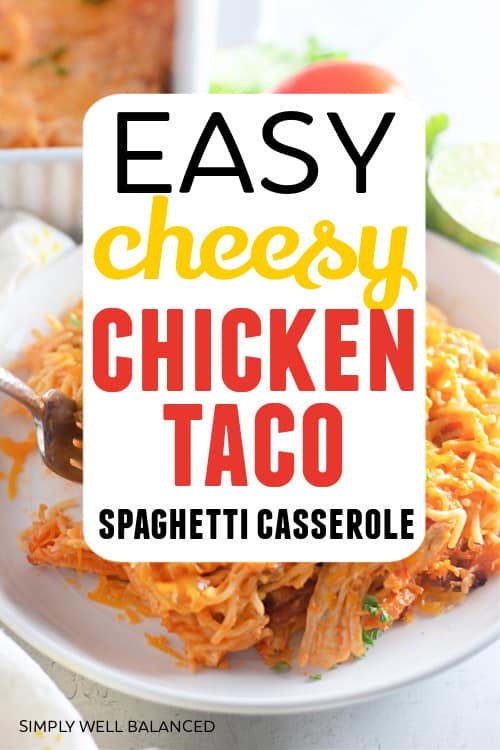 Easy chicken taco spaghetti dinner recipe.