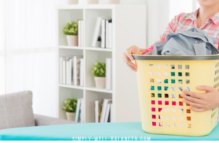 Woman doing laundry
