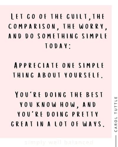 let go of the guilt quote carol tuttle