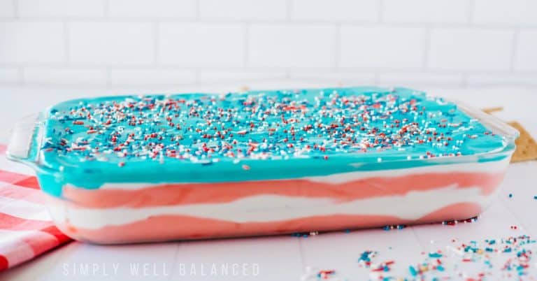 No-Bake Red, White and Blue Icebox Cake