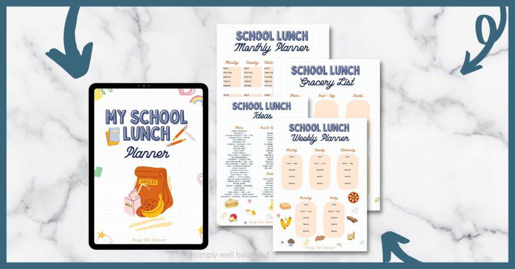 Free printable school lunch planner. 