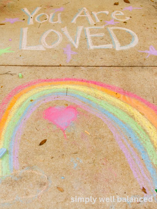 Fun example of sidewalk chalk. 