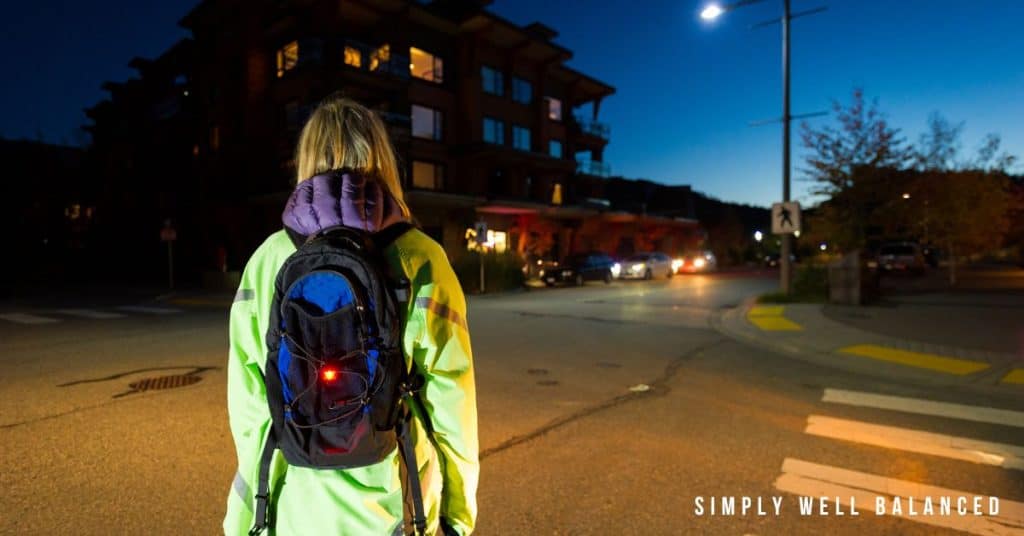 Teen walking home at night alone. Teaching kids about personal safety before they live on their own is imperative. 