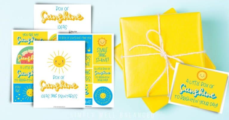 Yellow Box of Sunshine [Free Printables and Ideas]